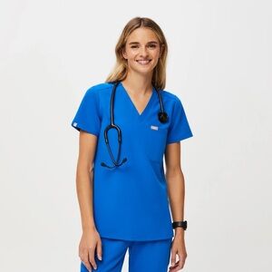 Figs royal  Blue Catarina one pocket scrub top xxs